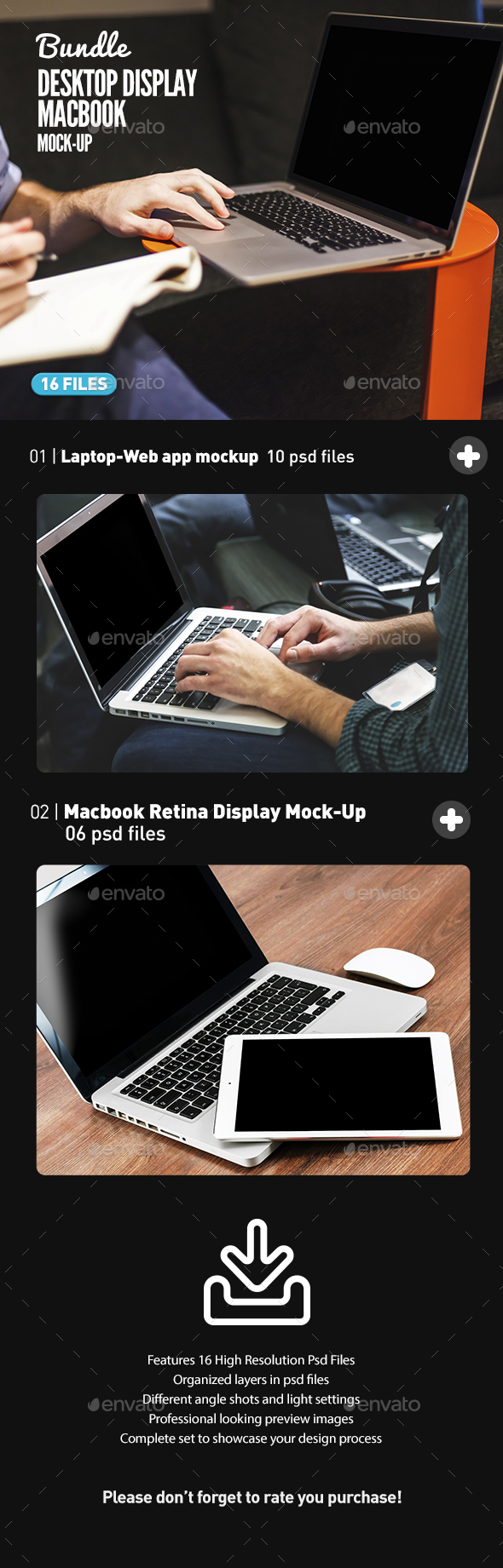 Desktop Display Mock-Up Bundle All-in-One - Laptop Displays