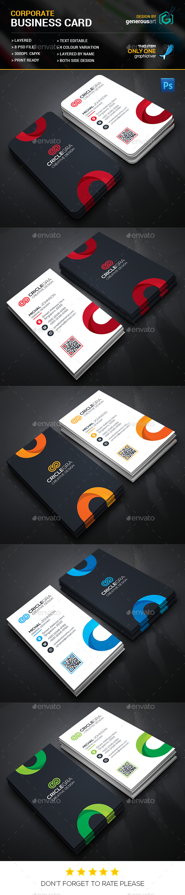 CricleGra Business Card - Business Cards Print Templates