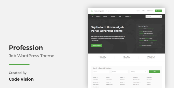 Profession - Job WordPress Theme - Directory & Listings Corporate
