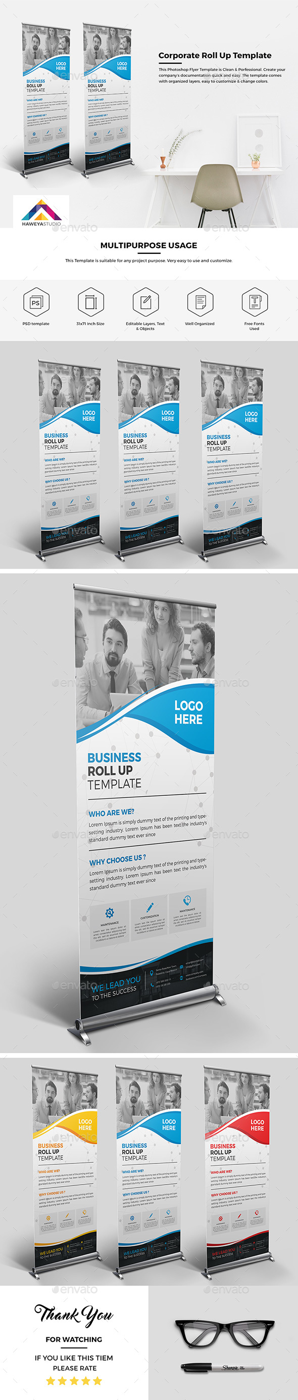 Haweya Corporate Roll Up 02 - Signage Print Templates