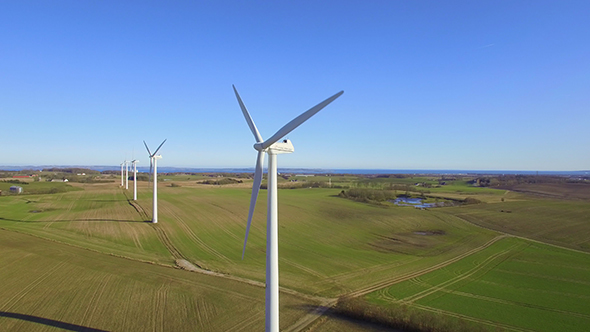 Wind Turbines Generating Electricity alt
