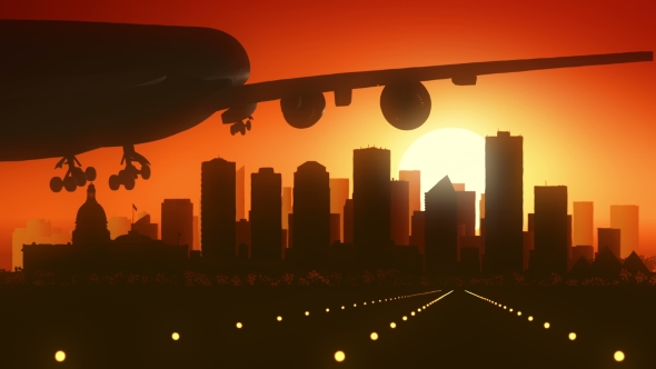 Edmonton Skyline Sunrise Landing alt