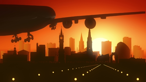 Leicester Skyline Sunrise Landing alt