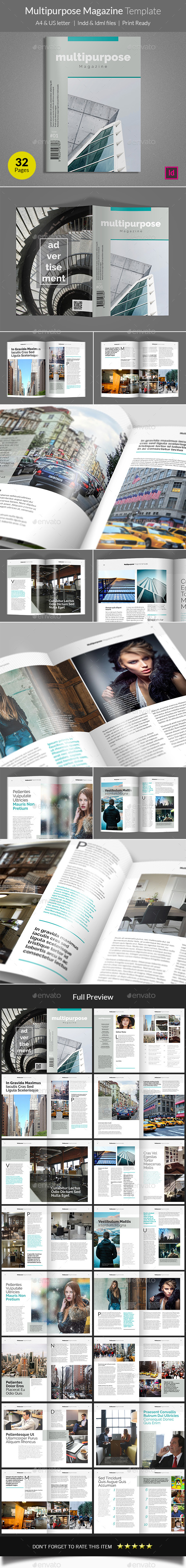 Multipurpose Magazine Template - Magazines Print Templates
