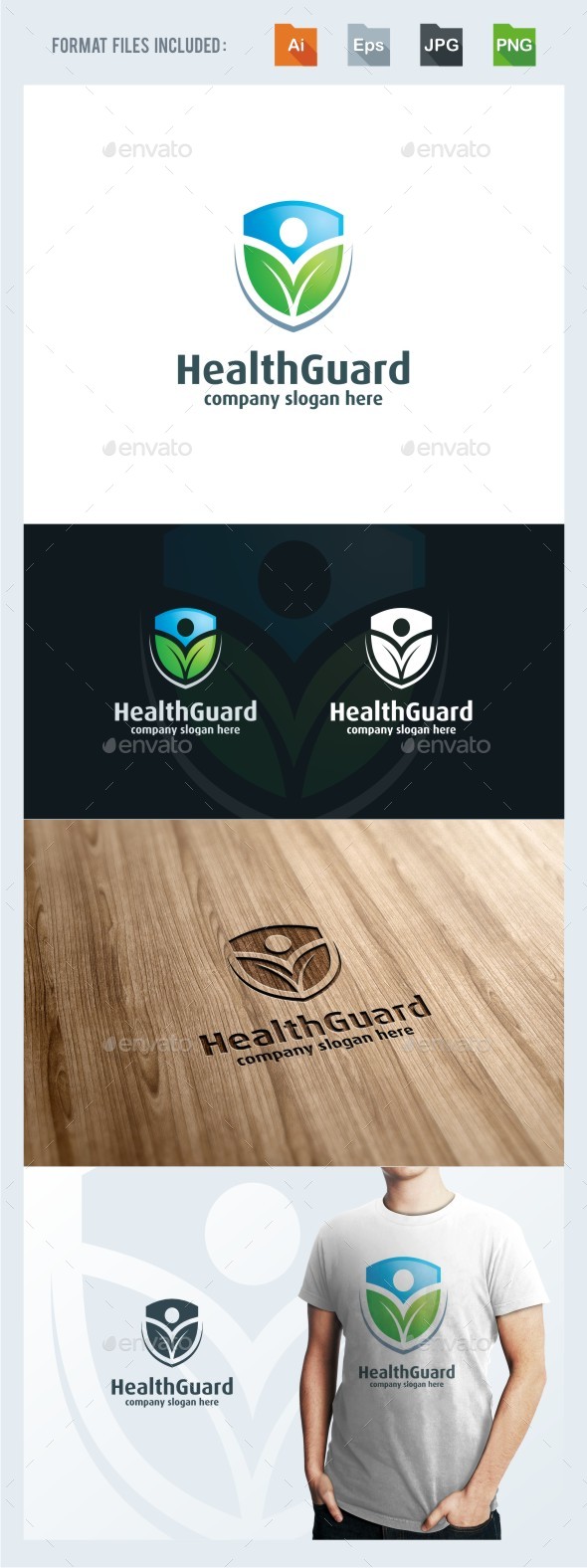 Health Guard Logo Template - Humans Logo Templates