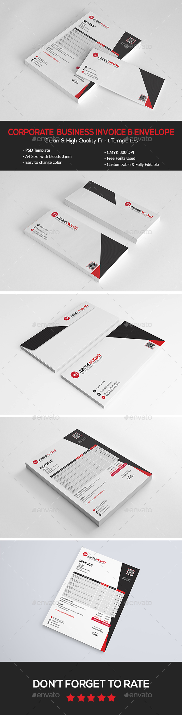 Corporate Business Invoice & Envelope - Proposals & Invoices Stationery
