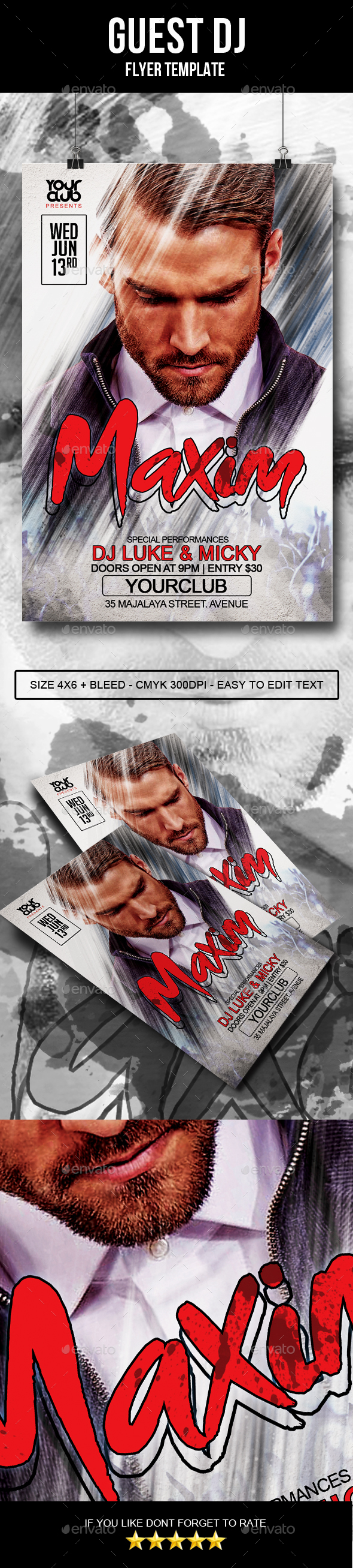 Guest Dj Flyer - Clubs & Parties Events