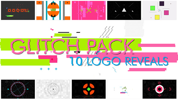 10 Glitch Shapes logos