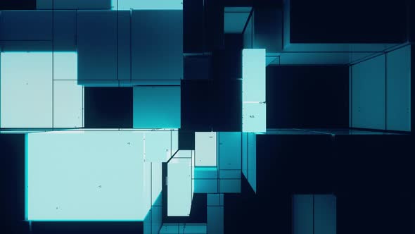 Neon Blocks Looped Animation