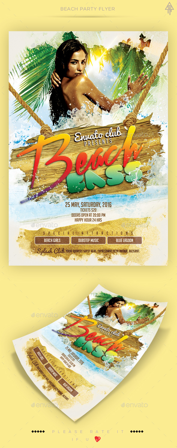 Beach Party Flyer - Clubs & Parties Events