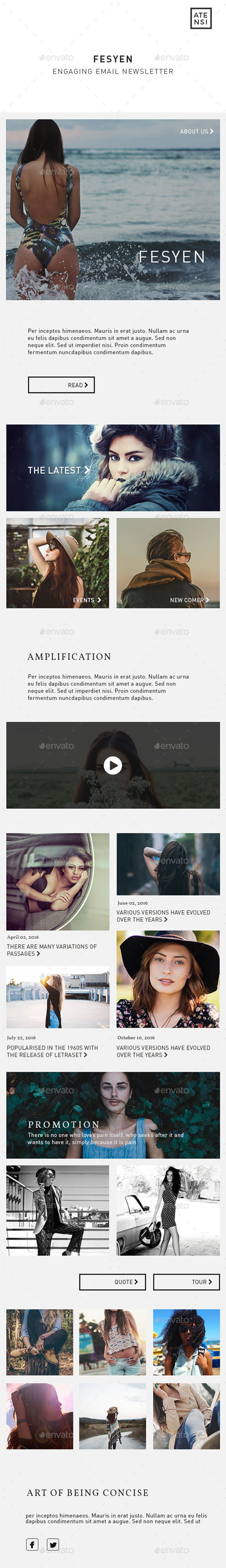 FESYEN Email Template - E-newsletters Web Elements