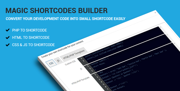Magic Shortcodes Builder - CodeCanyon 15644878