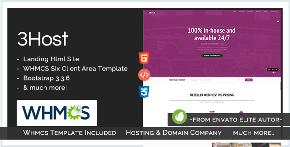 Hosting Domain Landing Page with WHMCS | 3Host - Hosting Technology