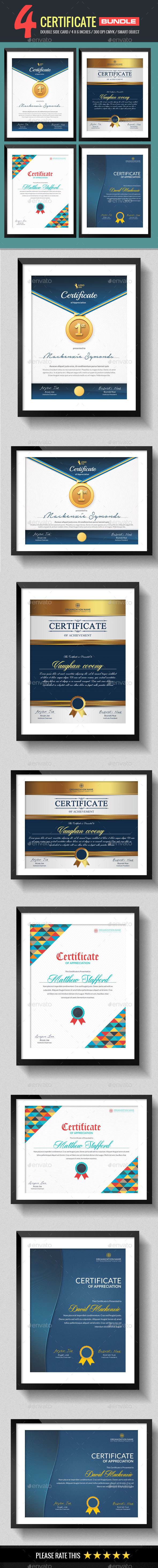 4 In 1 Multipurpose Certificates Bundle - Certificates Stationery
