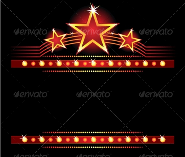 Stars over copyspace - Borders Decorative