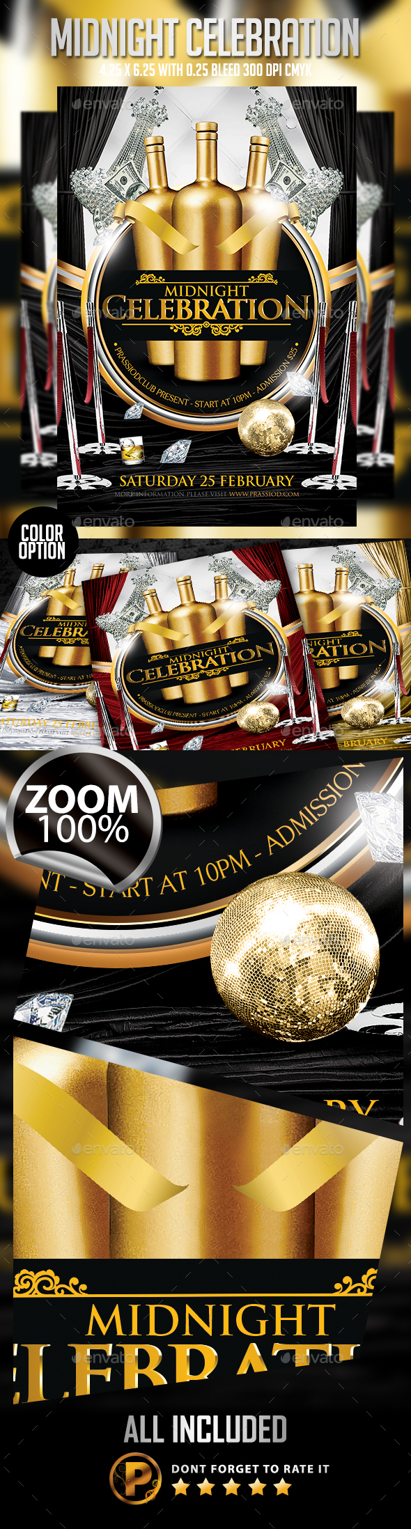 Midnight Celebration Flyer Template - Clubs & Parties Events
