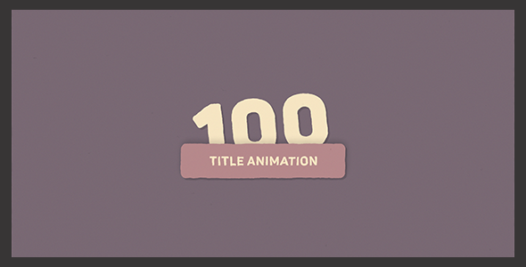 100 Title Animation - VideoHive 15693057