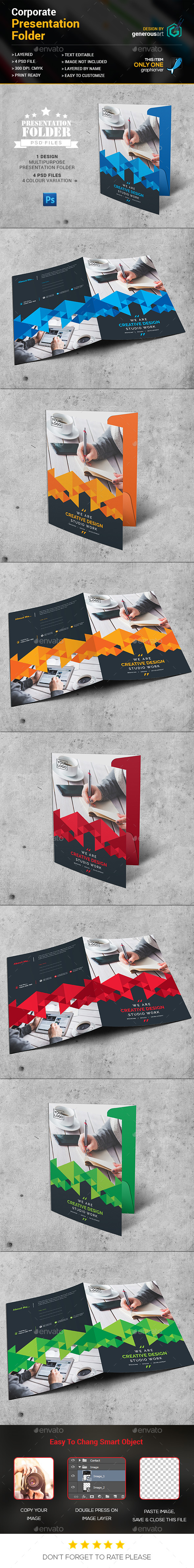 Business Presentation Folder - Stationery Print Templates