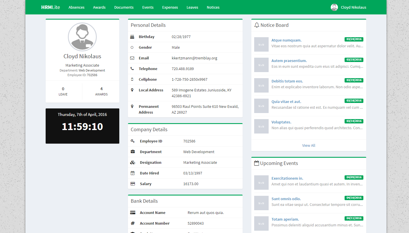 Laravel Human Resource Management System by louielapig  