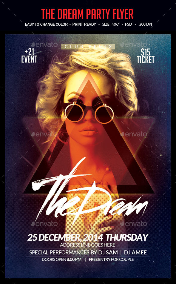 The Dream Party Flyer - Clubs & Parties Events