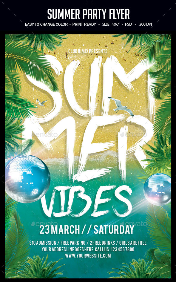 Summer Party Flyer - Clubs & Parties Events