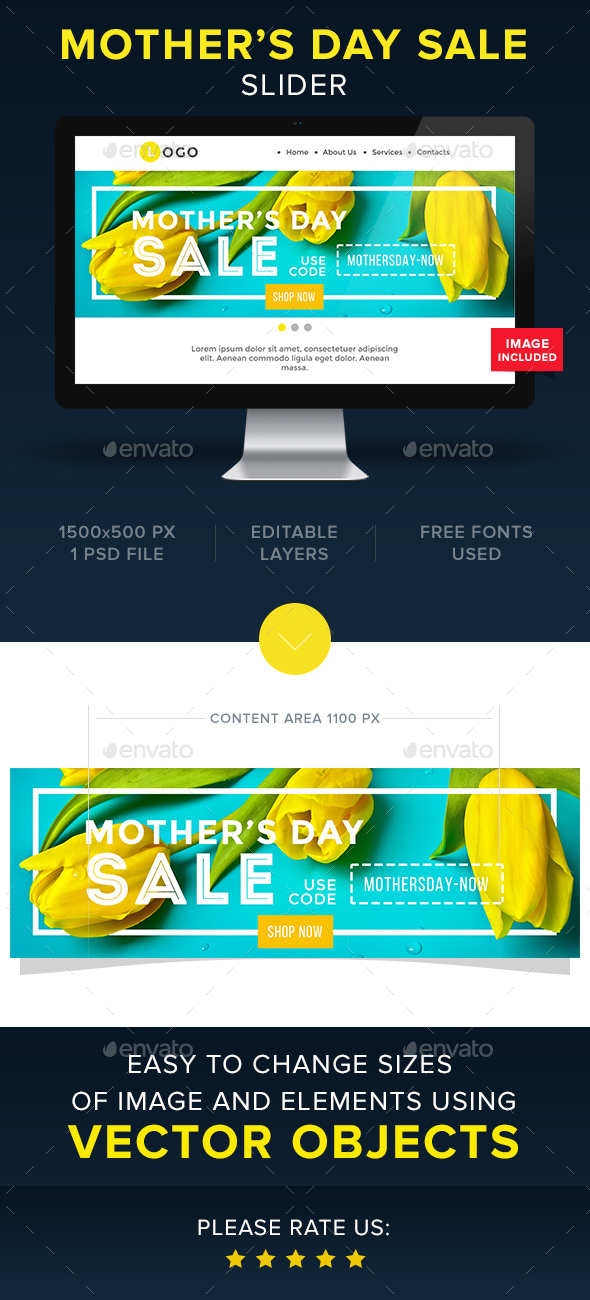 Mother's Day Sale Slider - Sliders & Features Web Elements