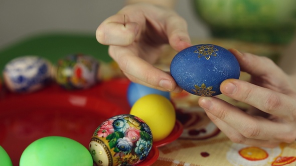 Preparation of Easter Eggs, the Feast of the Passover alt