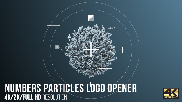 Numbers Particles Logo - VideoHive 15697840