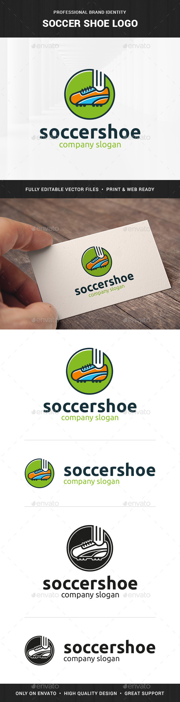 Soccer Shoe Logo Template - Objects Logo Templates