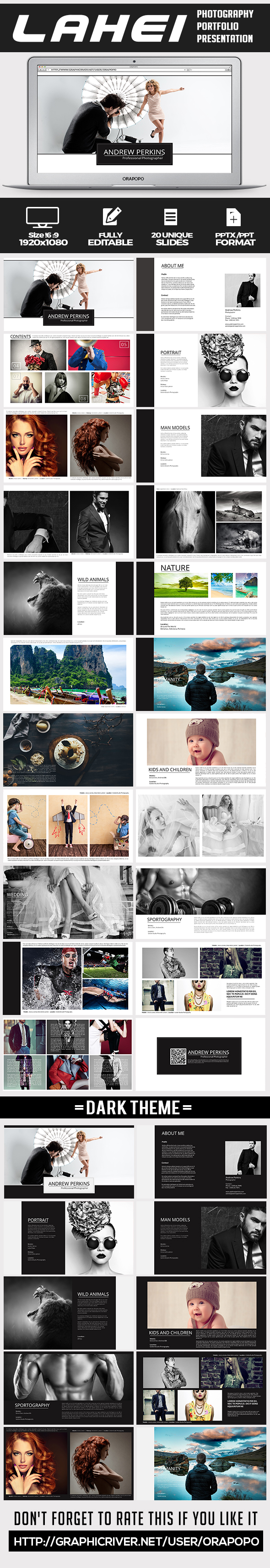 Lahei ~ Photography Portfolio Presentation - Creative PowerPoint Templates