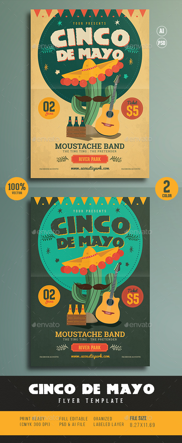 Cinco De Mayo Flyer By Guuver