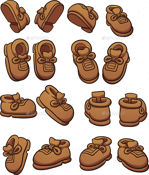 Cartoon Shoes - Man-made Objects Objects