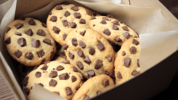 Chocolate Chip Cookies In a Gift Box