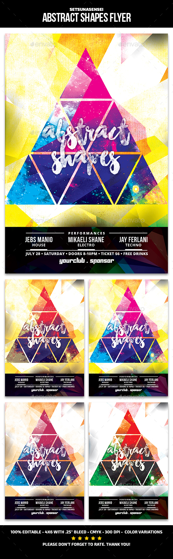 Abstract Shapes Flyer - Clubs & Parties Events