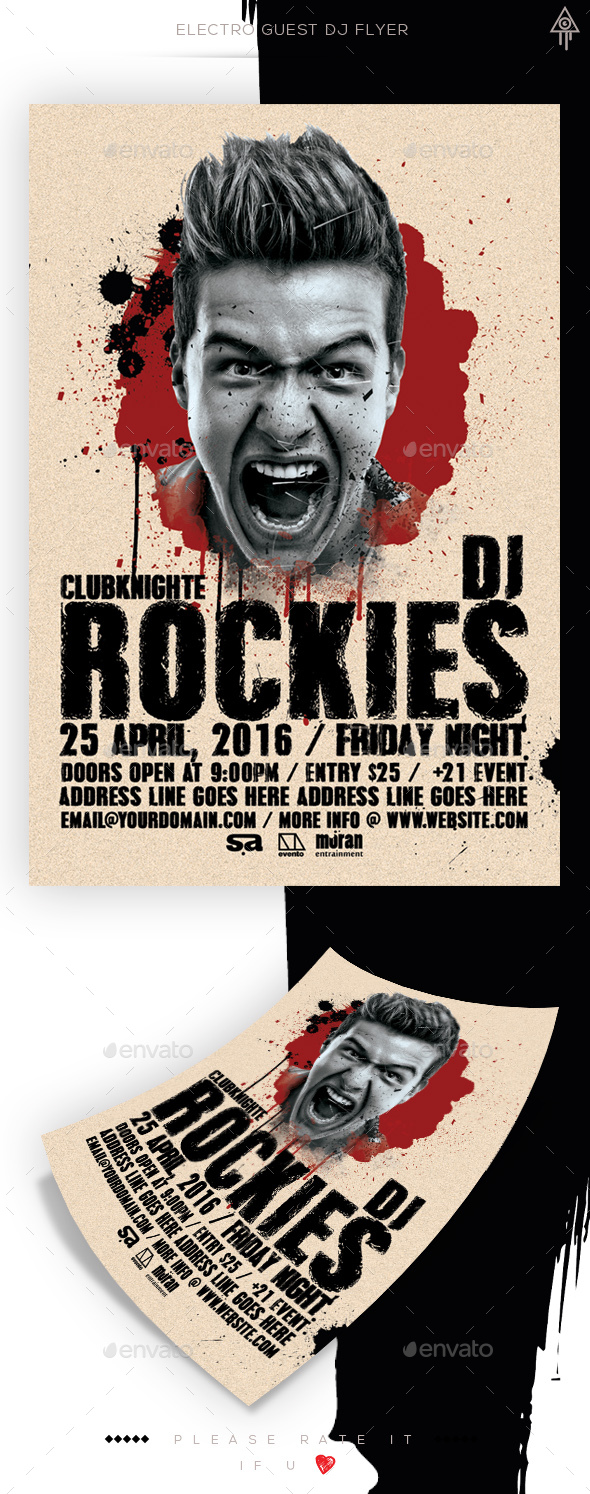Electro Guest Dj Flyer - Clubs & Parties Events