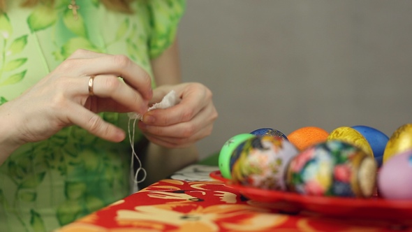 Preparation of Easter Eggs, the Feast of the Passover alt