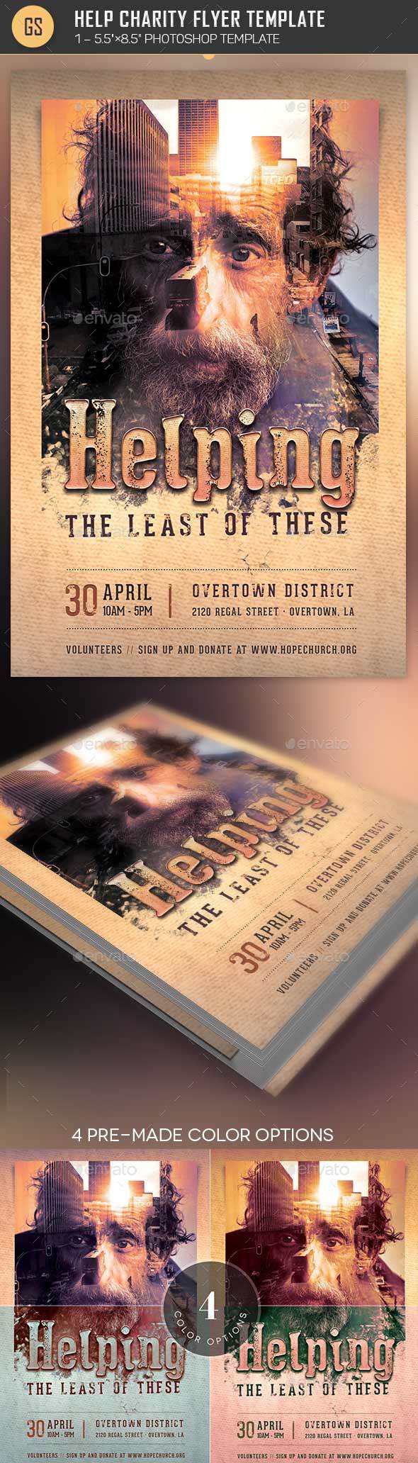 Help Charity Flyer Template - Church Flyers