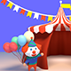 3D Cartoon Clown And Circus Tent - VideoHive Item for Sale
