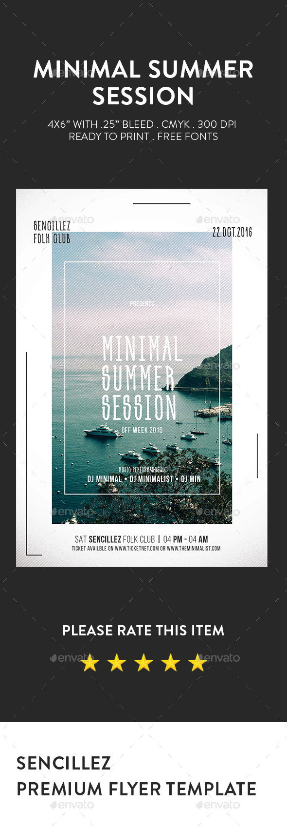 Minimal Summer Session Flyer - Clubs & Parties Events