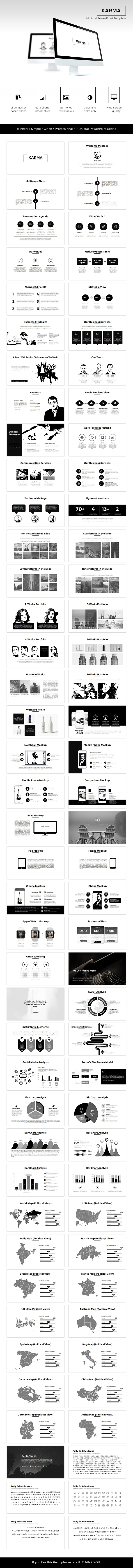 Karma Minimal PowerPoint Template - Creative PowerPoint Templates