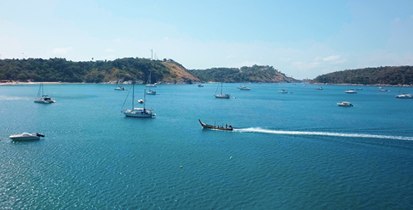 Boats in the Sea  Aerial 4 alt