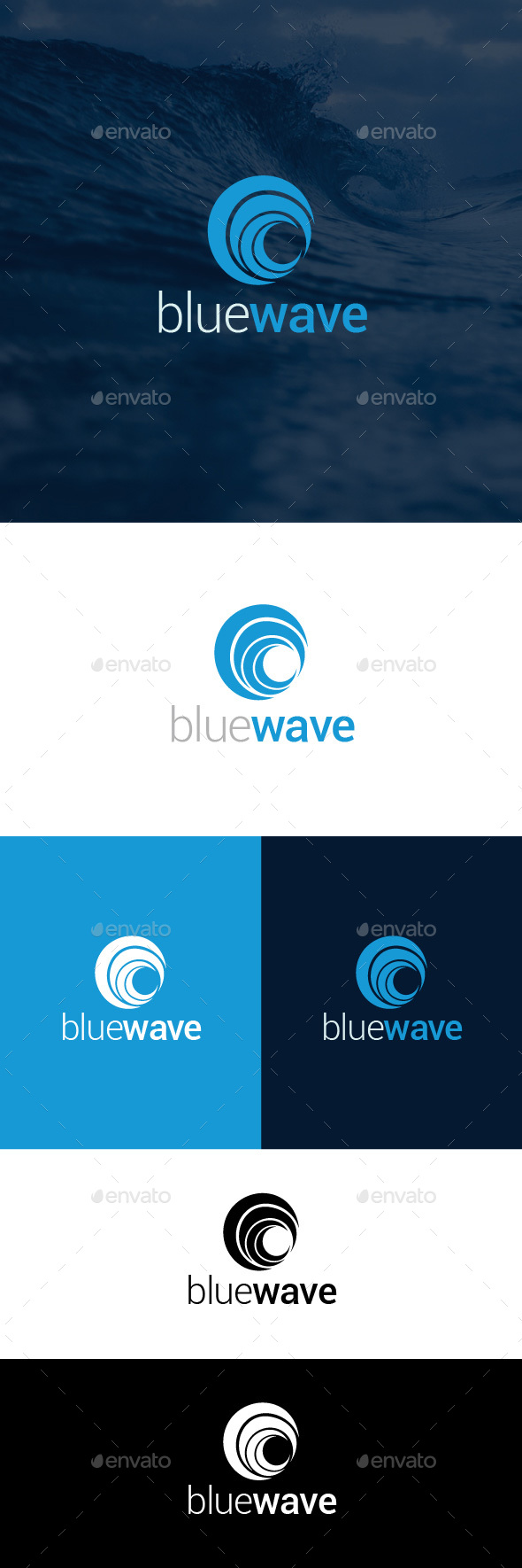 Blue Wave Logo Template