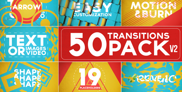 50 Transitions Pack - VideoHive 5243183