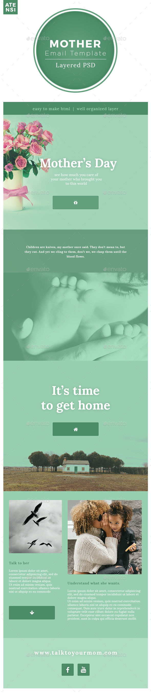Mother's Day Email Template - E-newsletters Web Elements