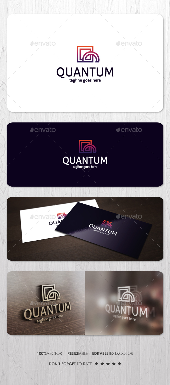 Quantum Logo - Vector Abstract