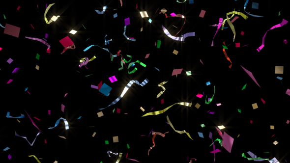 Realistic Confetti and Streamer