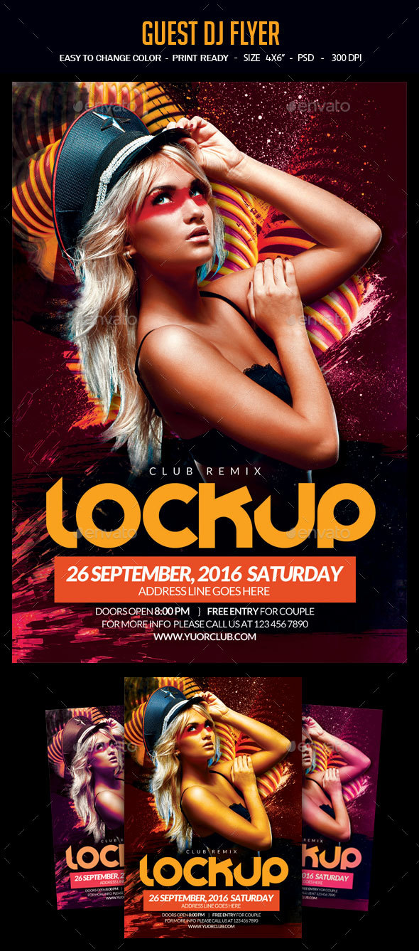 Guest Dj Flyer - Clubs & Parties Events