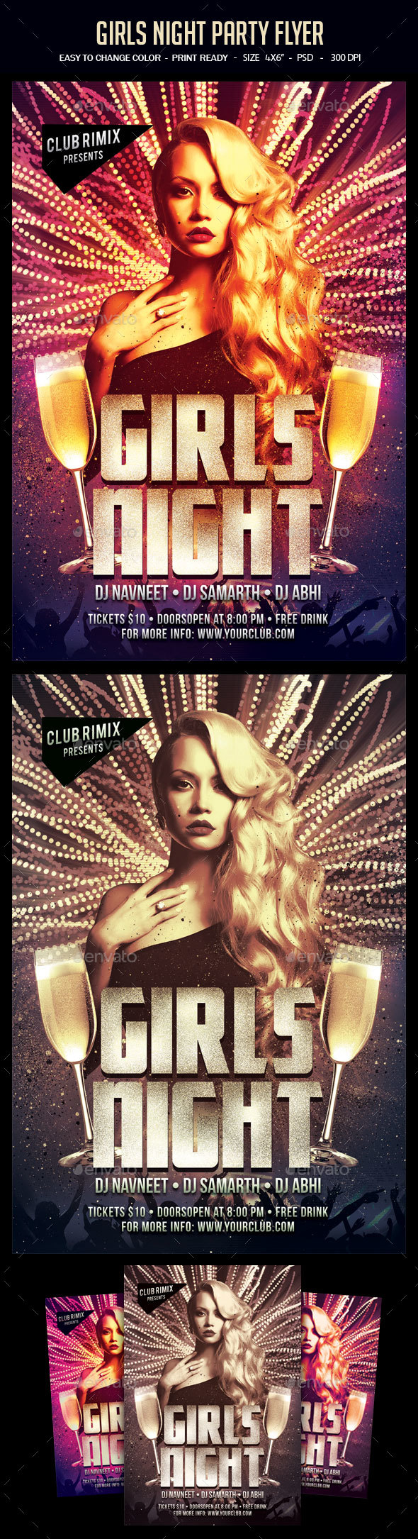 Girls Night Party Flyer - Clubs & Parties Events