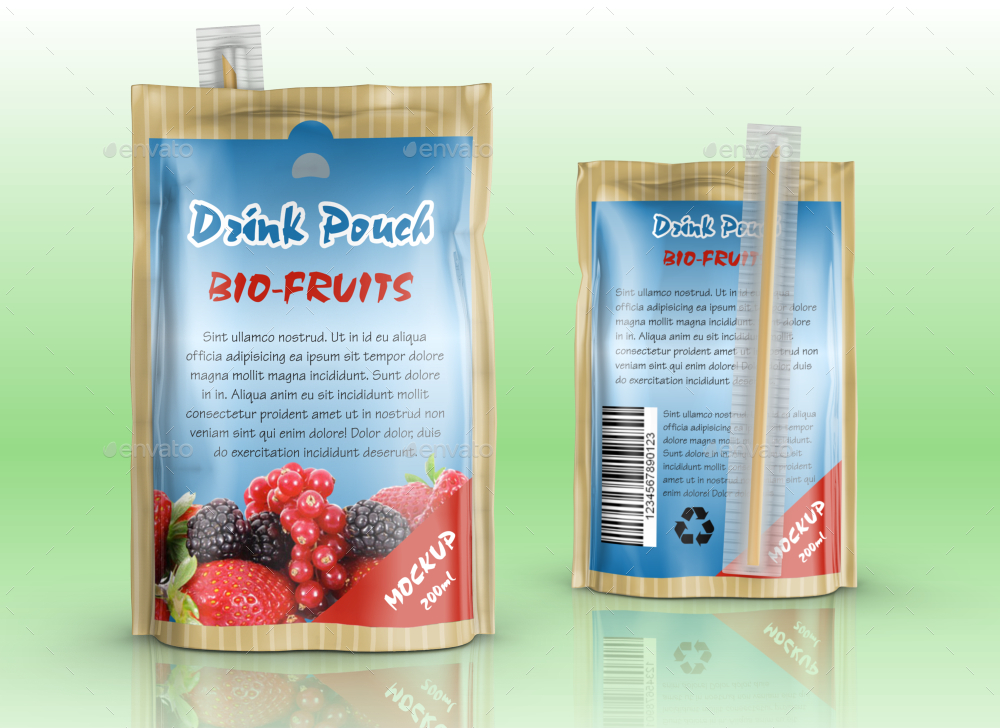 Download Laminated Foil Drink Pouch Mockup By Fusionhorn Graphicriver PSD Mockup Templates