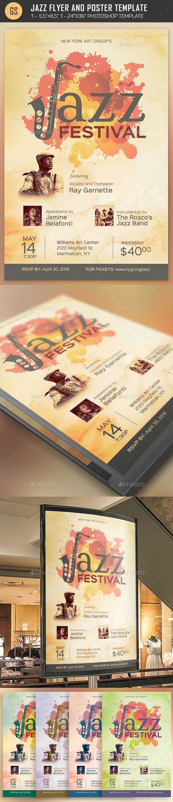Jazz Flyer Poster Template - Events Flyers